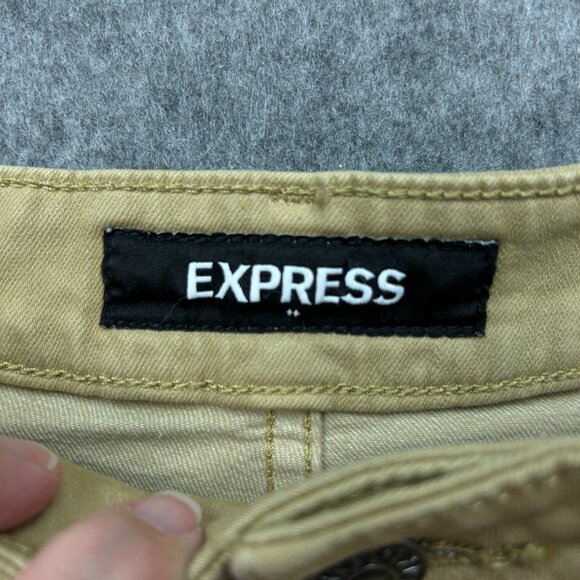 Express Hyper Stretch Skinny Jeans Men's Size 28 X 30 Mid Rise Tan Denim - Picture 4 of 12